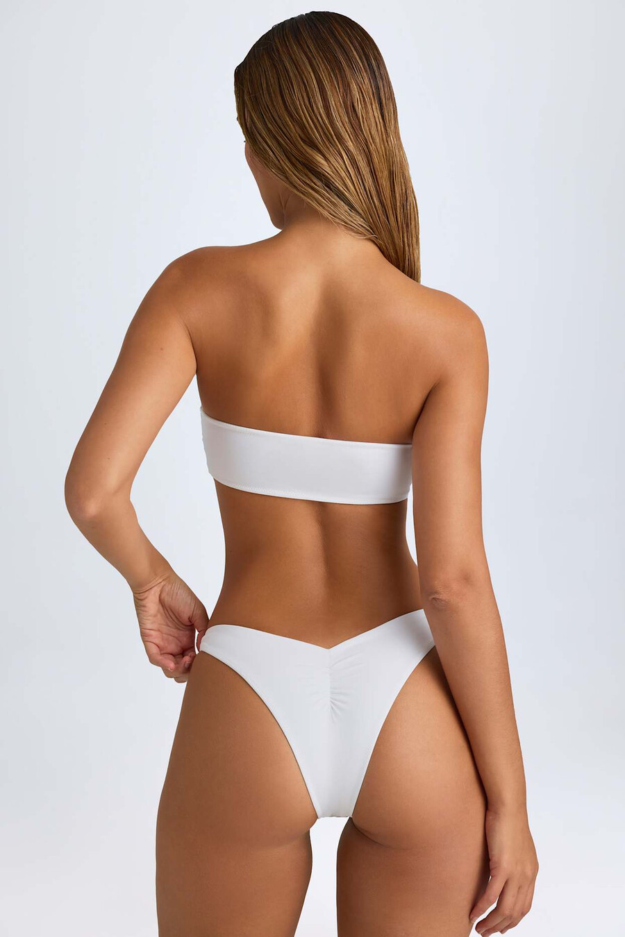 gornji dio bikinija bandeau u bijeloj boji