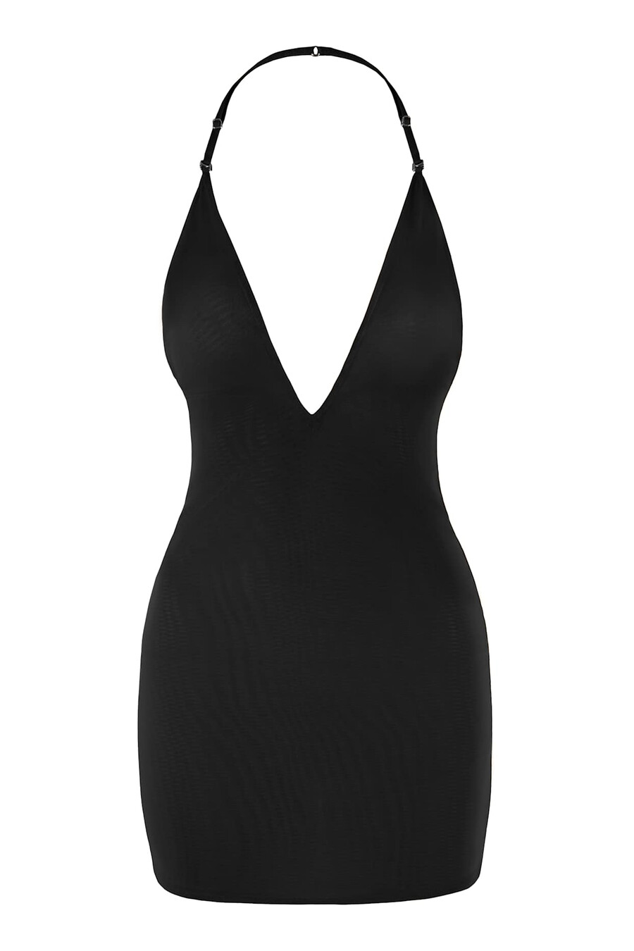 intimates mekana mrežasta višeslojna mini haljina u crnoj boji
