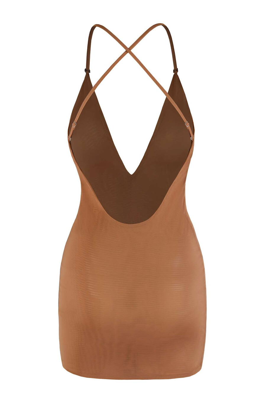 intimates mekana mrežasta višestrana mini haljina u boji meda