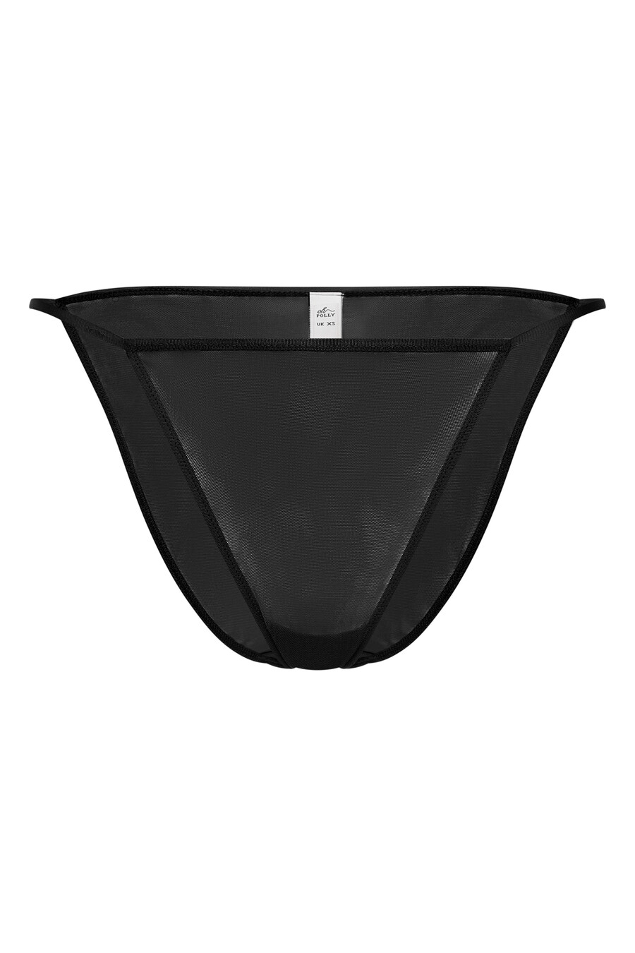 mekani mrežasti bikini s vezicama u crnoj boji