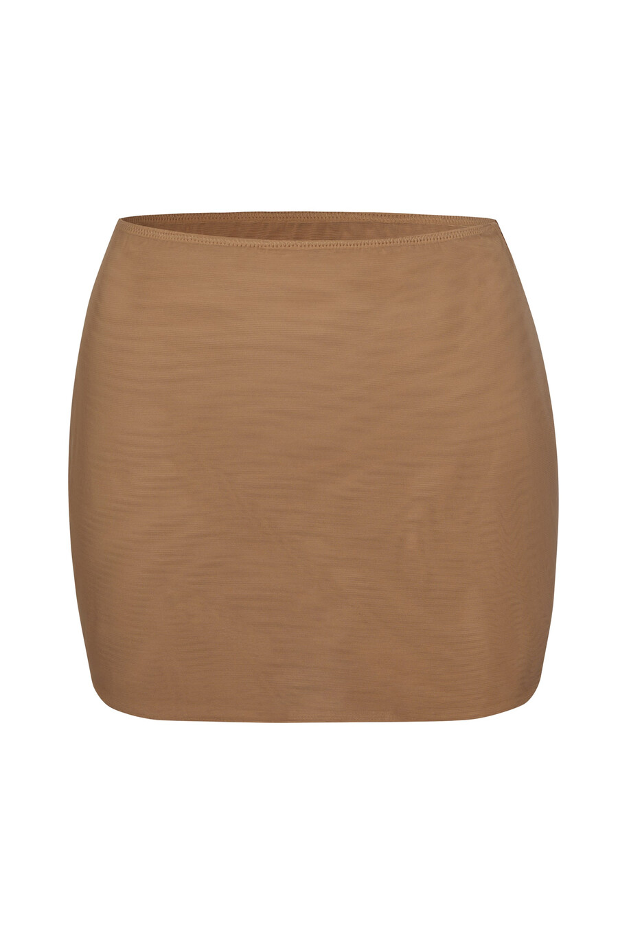 mekana mrežasta mikro mini slip suknja niskog struka u boji badema