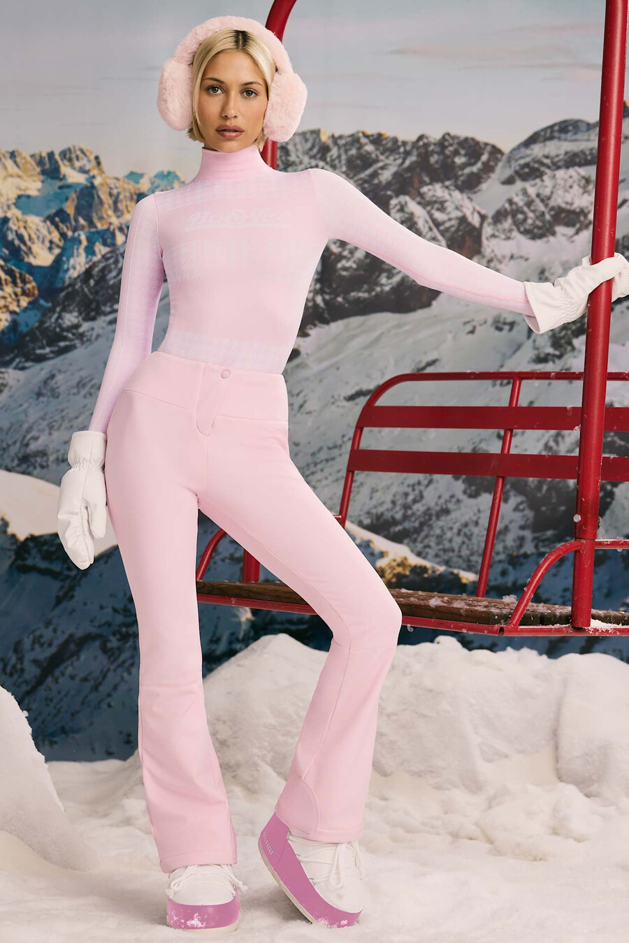 super sculpt bešavni bodi s uzorkom pepite u pastelno ružičastoj boji
