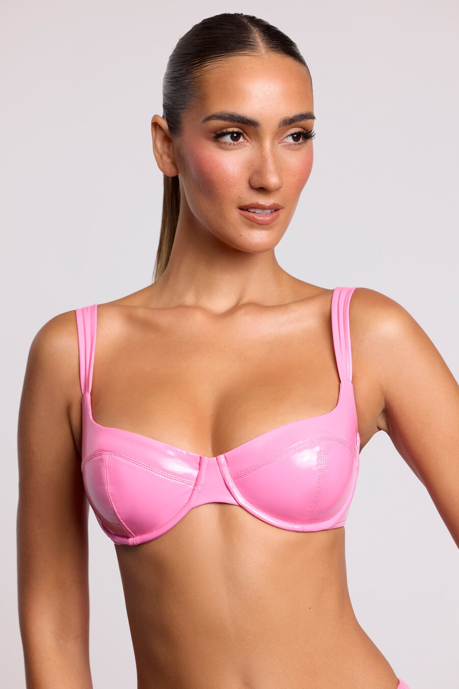 vinilni bralet s žicom u ružičastoj boji